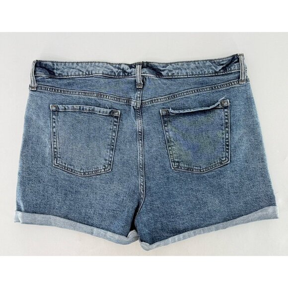 Wild Fable Plus‎ Size High Rise Cuffed Denim Short Shorts Sz 18/34R Summer  Boho - Picture 2 of 7